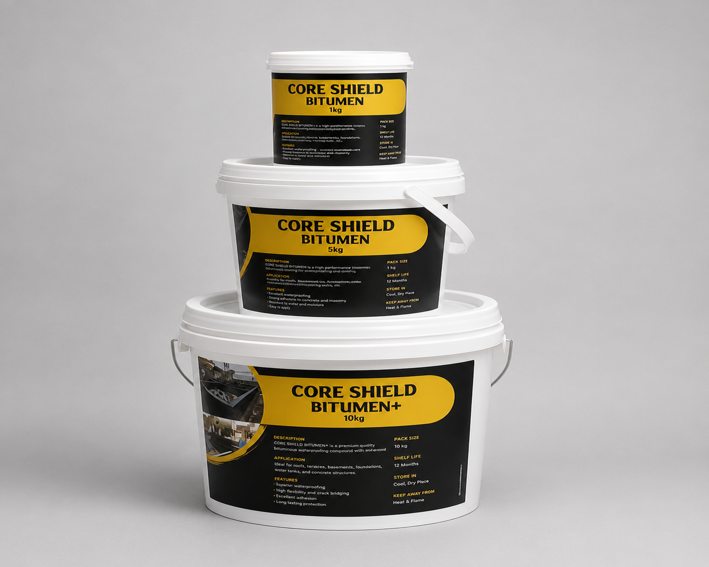 Core-shield bitumen