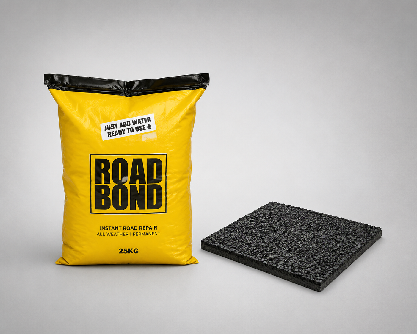Road Bond cold mix asphalt bag for pothole repair supplied by Anton Traders
