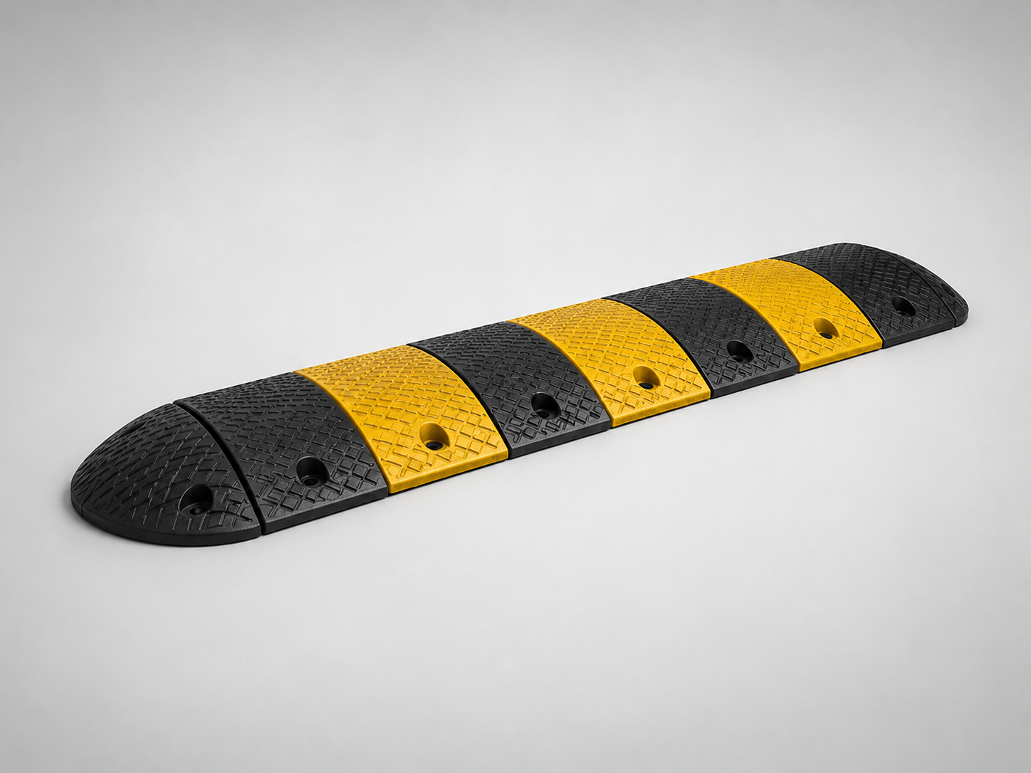 Black and yellow modular rubber speed breaker