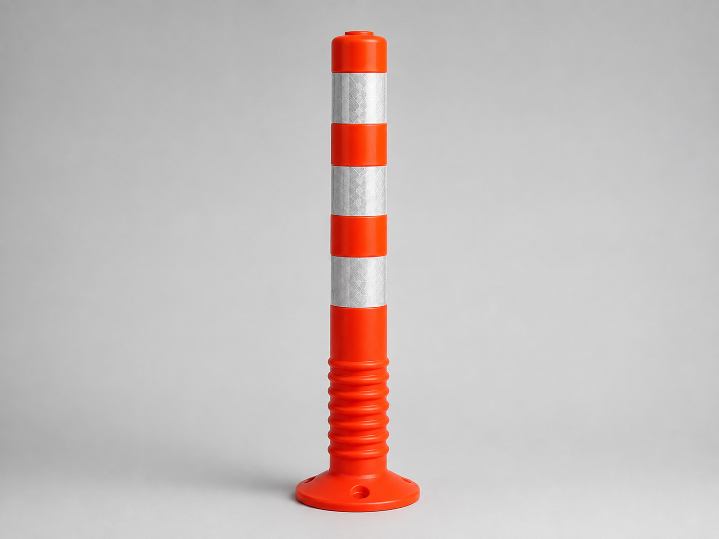 Orange flexible reflective spring post